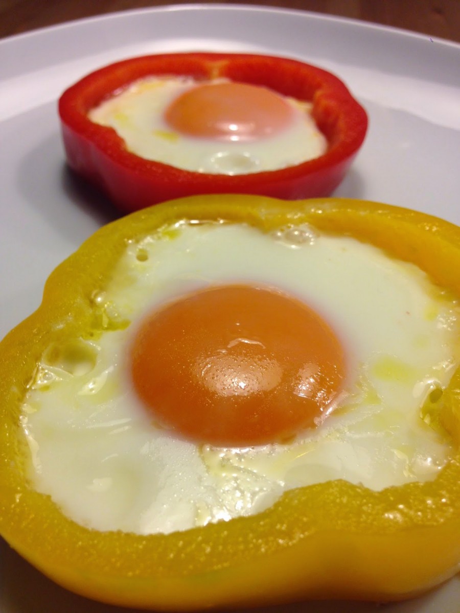 Paprika-Ei-Blumen - passen wunderbar zu einem Butterbot, Gurken, Salat, Würstchen oder gebratenen Kartoffeln.